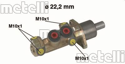 050387 METELLI Главный тормозной цилиндр