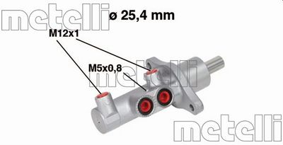 050543 METELLI Главный тормозной цилиндр