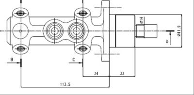 VMC204 MOTAQUIP Главный тормозной цилиндр