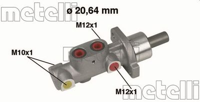 050296 METELLI Главный тормозной цилиндр