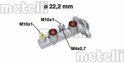 050765 METELLI Главный тормозной цилиндр