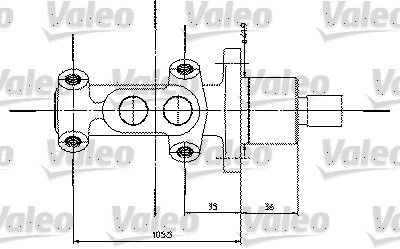 350821 VALEO Главный тормозной цилиндр