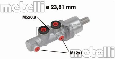 050668 METELLI Главный тормозной цилиндр