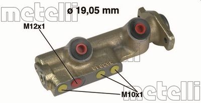 050080 METELLI Главный тормозной цилиндр