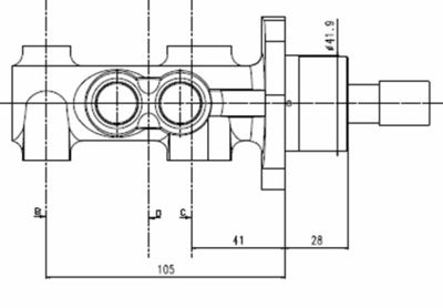 VMC208 MOTAQUIP Главный тормозной цилиндр