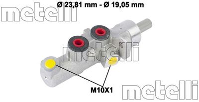 050773 METELLI Главный тормозной цилиндр