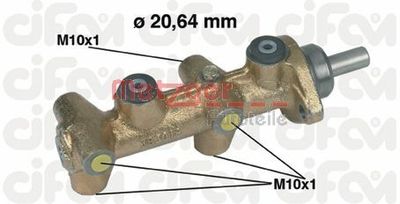 202040 METZGER Главный тормозной цилиндр