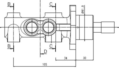 VMC222 MOTAQUIP Главный тормозной цилиндр