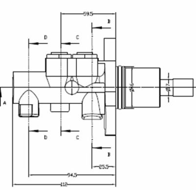 VMC236 MOTAQUIP Главный тормозной цилиндр