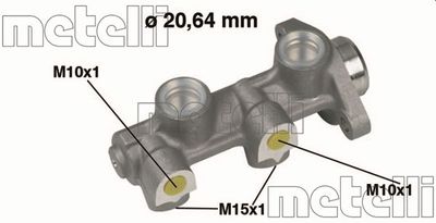 050183 METELLI Главный тормозной цилиндр