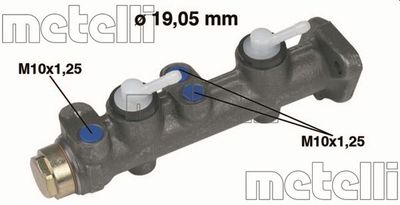 050063 METELLI Главный тормозной цилиндр