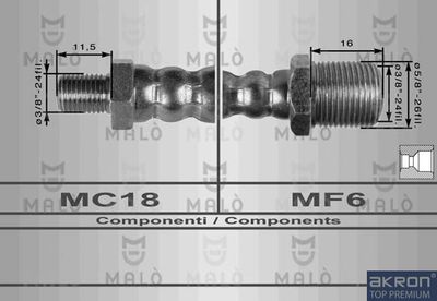 8132 AKRON-MALÒ Шланг сцепления