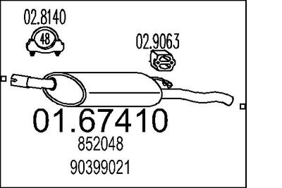 0167410 MTS Глушитель выхлопных газов конечный