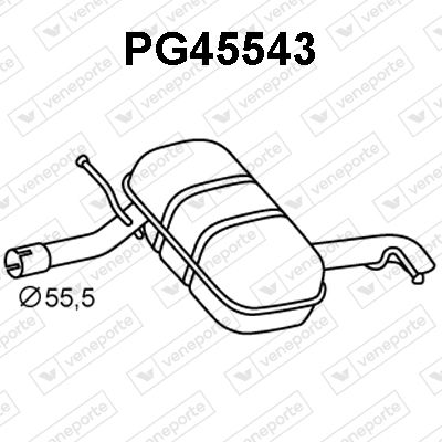 PG45543 VENEPORTE Глушитель выхлопных газов конечный