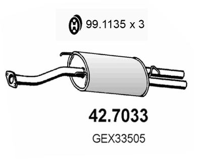 427033 ASSO Глушитель выхлопных газов конечный