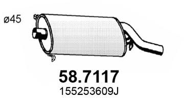 587117 ASSO Глушитель выхлопных газов конечный