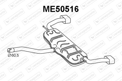 ME50516 VENEPORTE Глушитель выхлопных газов конечный