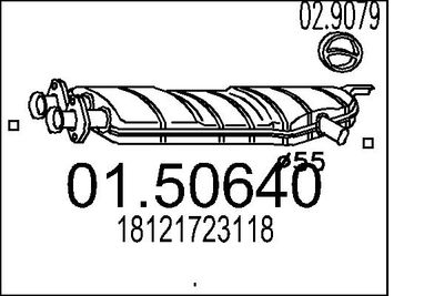 0150640 MTS Средний глушитель выхлопных газов