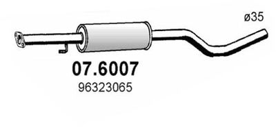 076007 ASSO Средний глушитель выхлопных газов