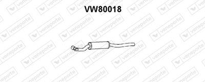 VW80018 VENEPORTE Предглушитель выхлопных газов