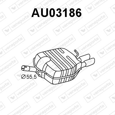 AU03186 VENEPORTE Глушитель выхлопных газов конечный