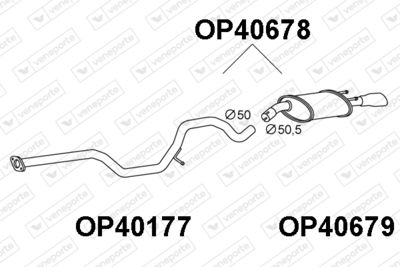 OP40678 VENEPORTE Глушитель выхлопных газов конечный