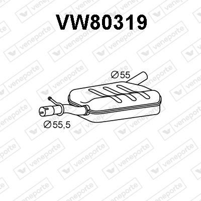 VW80319 VENEPORTE Предглушитель выхлопных газов