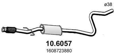 106057 ASSO Средний глушитель выхлопных газов