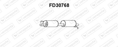 FD30768 VENEPORTE Глушитель выхлопных газов конечный