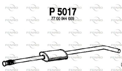 P5017 FENNO Средний глушитель выхлопных газов