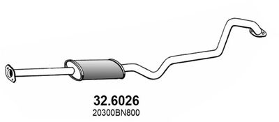 326026 ASSO Средний глушитель выхлопных газов
