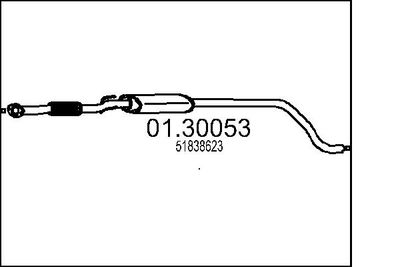 0130053 MTS Предглушитель выхлопных газов