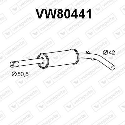 VW80441 VENEPORTE Предглушитель выхлопных газов