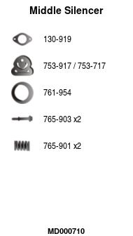 MD000710 FA1 Средний глушитель выхлопных газов
