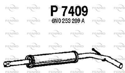 P7409 FENNO Средний глушитель выхлопных газов
