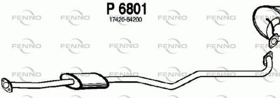 P6801 FENNO Средний глушитель выхлопных газов