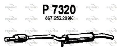 P7320 FENNO Средний глушитель выхлопных газов