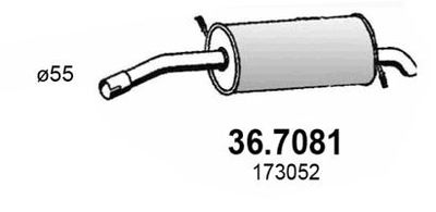 367081 ASSO Глушитель выхлопных газов конечный