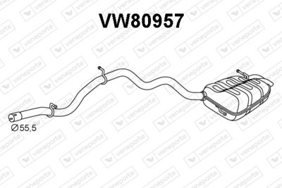 VW80957 VENEPORTE Глушитель выхлопных газов конечный