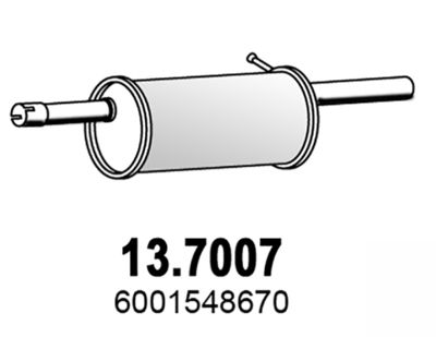 137007 ASSO Глушитель выхлопных газов конечный