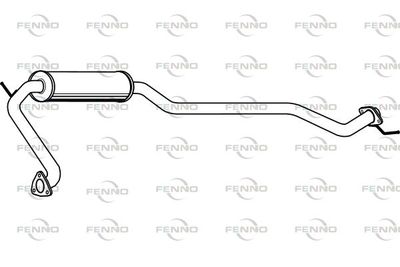 P2750 FENNO Средний глушитель выхлопных газов