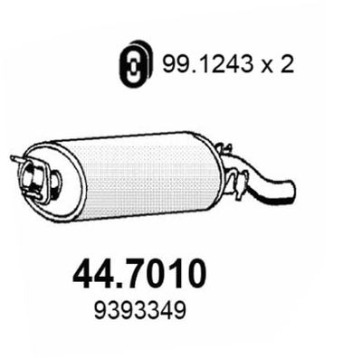 447010 ASSO Глушитель выхлопных газов конечный