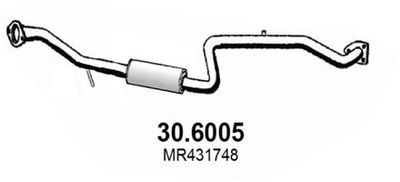 306005 ASSO Средний глушитель выхлопных газов