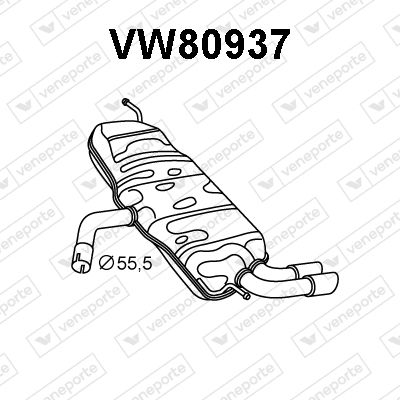 VW80937 VENEPORTE Глушитель выхлопных газов конечный