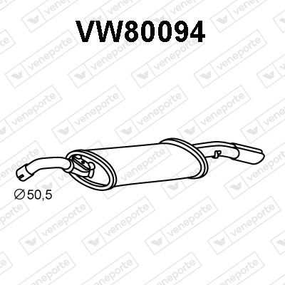 VW80094 VENEPORTE Глушитель выхлопных газов конечный