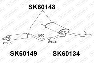 SK60148 VENEPORTE Глушитель выхлопных газов конечный