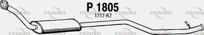 P1805 FENNO Средний глушитель выхлопных газов