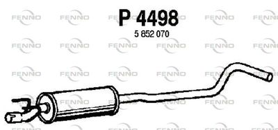 P4498 FENNO Средний глушитель выхлопных газов
