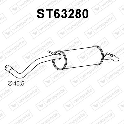 ST63280 VENEPORTE Глушитель выхлопных газов конечный