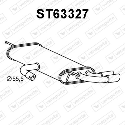 ST63327 VENEPORTE Глушитель выхлопных газов конечный